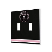 Inter Miami CF Stripe Design Double Toggle Lightswitch Plate