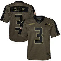 Youth Nike Russell Wilson Olive Seattle Seahawks Salute To Service Game Jersey