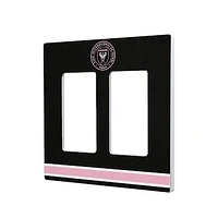 Inter Miami CF Stripe Design Double Rocker Lightswitch Plate