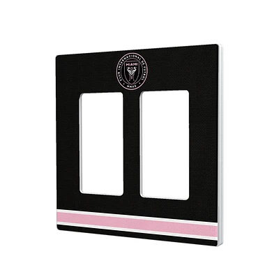 Inter Miami CF Stripe Design Double Rocker Lightswitch Plate