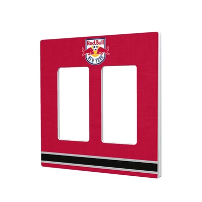 New York Red Bulls Stripe Design Double Rocker Lightswitch Plate