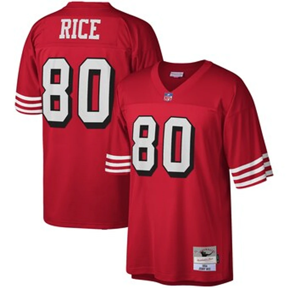 Men's Mitchell & Ness Jerry Rice Scarlet San Francisco 49ers Legacy Replica Jersey