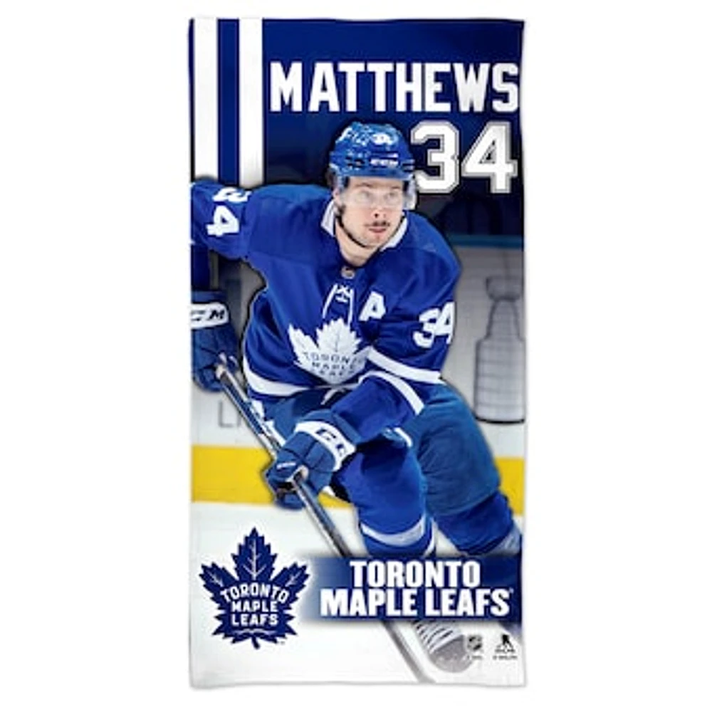 WinCraft Auston Matthews Toronto Maple Leafs 30" x 60" Spectra Player Beach Towel