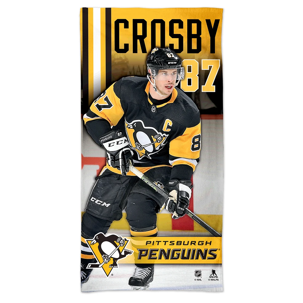 WinCraft Sidney Crosby Pittsburgh Penguins 30" x 60" Spectra Player Beach Towel