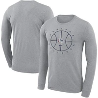 Men's Nike Gray Gonzaga Bulldogs Basketball Icon Legend Performance Long Sleeve T-Shirt