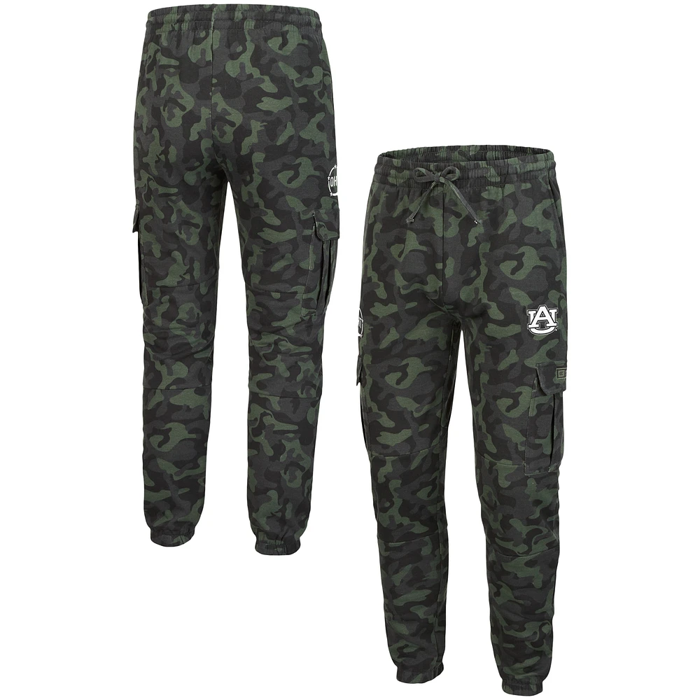 Men's Colosseum Camo Auburn Tigers Logo OHT Military Appreciation Code Fleece Pants