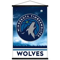 Minnesota Timberwolves 35'' x 24'' Logo Team Framed Hanging Poster