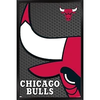 Chicago Bulls 35'' x 24'' Logo Framed Poster