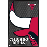 Chicago Bulls 35'' x 24'' Logo Framed Poster