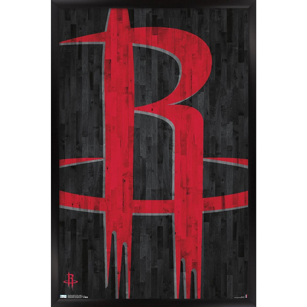 Houston Rockets 24'' x 35'' Logo Framed Poster