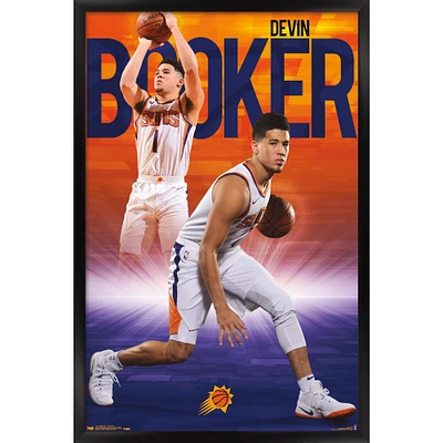 Devin Booker Phoenix Suns 24'' x 35'' Framed Action Players Poster