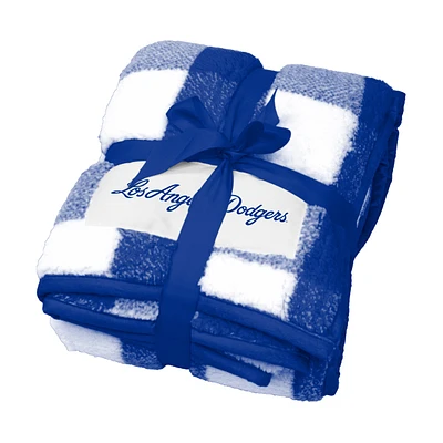 Los Angeles Dodgers 50'' x 60'' Buffalo Check Frosty Fleece Blanket