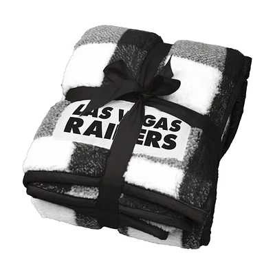 Las Vegas Raiders 50'' x 60'' Buffalo Check Frosty Fleece Blanket