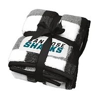 San Jose Sharks 50'' x 60'' Buffalo Check Frosty Fleece Blanket