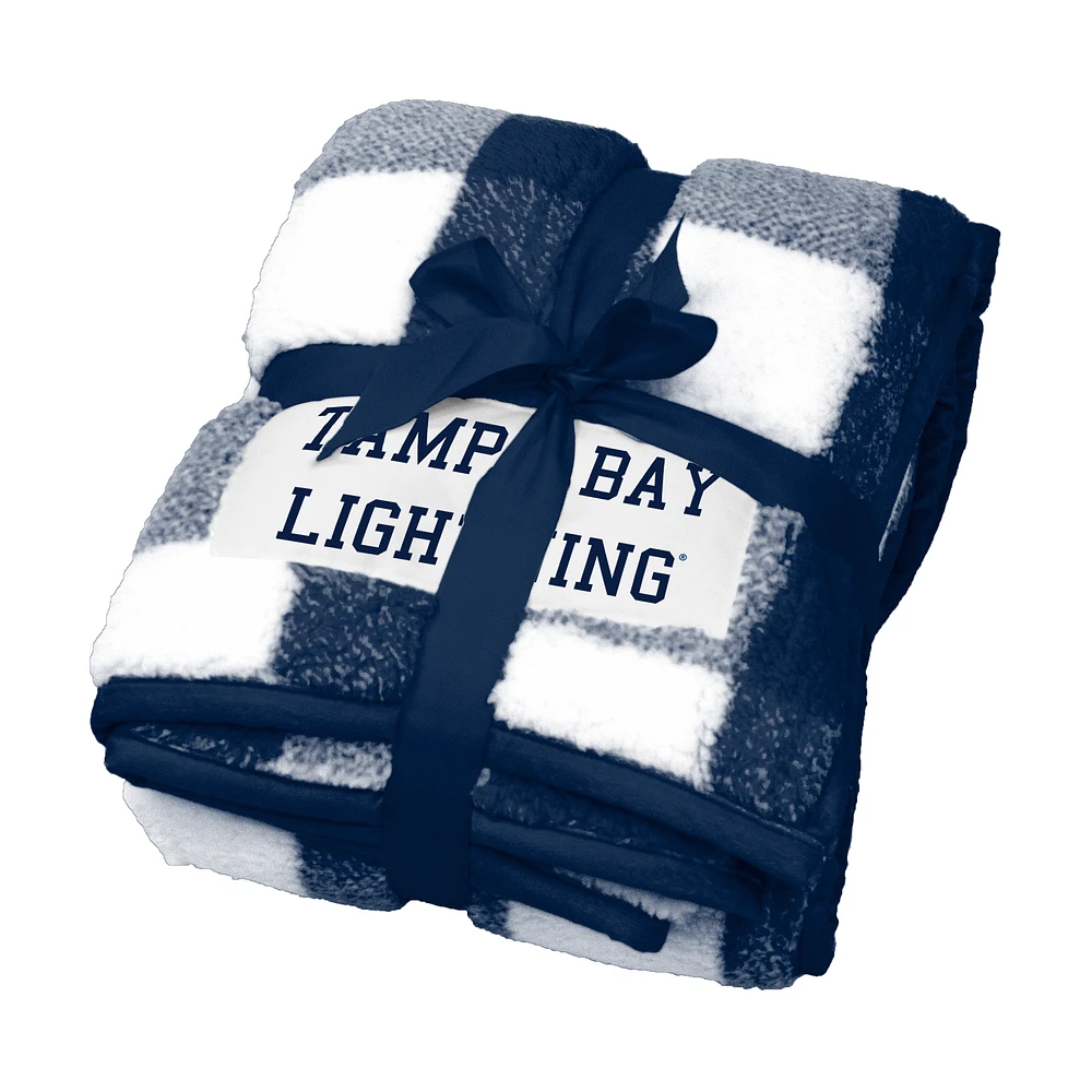 Tampa Bay Lightning 50'' x 60'' Buffalo Check Frosty Fleece Blanket