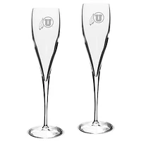 Utah Utes 2-Piece 6oz. Luigi Bormioli Toasting Glass Set
