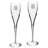 NC State Wolfpack 2-Piece 6oz. Luigi Bormioli Toasting Glass Set