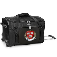MOJO Black Harvard Crimson 22'' Wheeled Duffel Bag