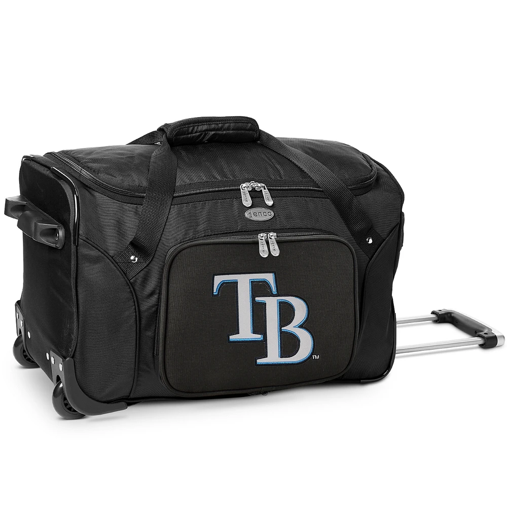 MOJO Black Tampa Bay Rays 22'' Wheeled Duffel Bag