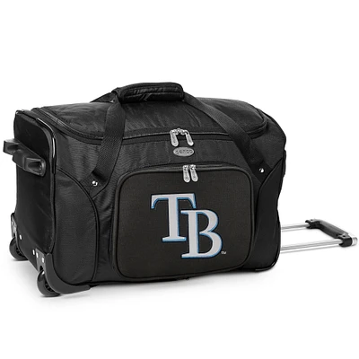 MOJO Black Tampa Bay Rays 22'' Wheeled Duffel Bag