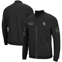 Men's Colosseum Black San Diego Toreros OHT Military Appreciation High-Speed Bomber Full-Zip Jacket