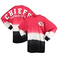 Women's Fanatics Red/White Kansas City Chiefs Ombre Long Sleeve T-Shirt