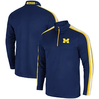 Men's Colosseum Navy Michigan Wolverines 1955 Quarter-Zip Jacket