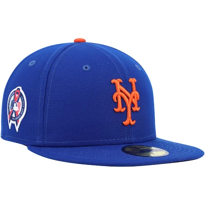 Men's New Era Royal York Mets 9/11 Memorial Side Patch 59FIFTY Fitted Hat