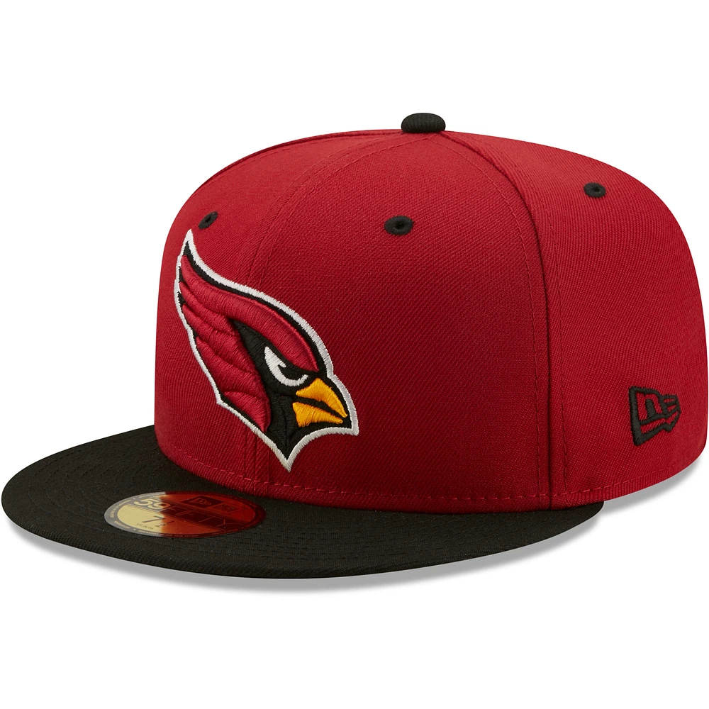 Men's New Era  Cardinal/Black Arizona Cardinals Flipside 2Tone 59FIFTY Fitted Hat