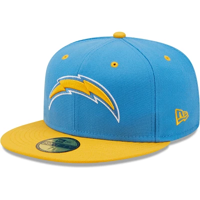 Men's New Era  Blue/Gold Los Angeles Chargers Flipside 2Tone 59FIFTY Fitted Hat