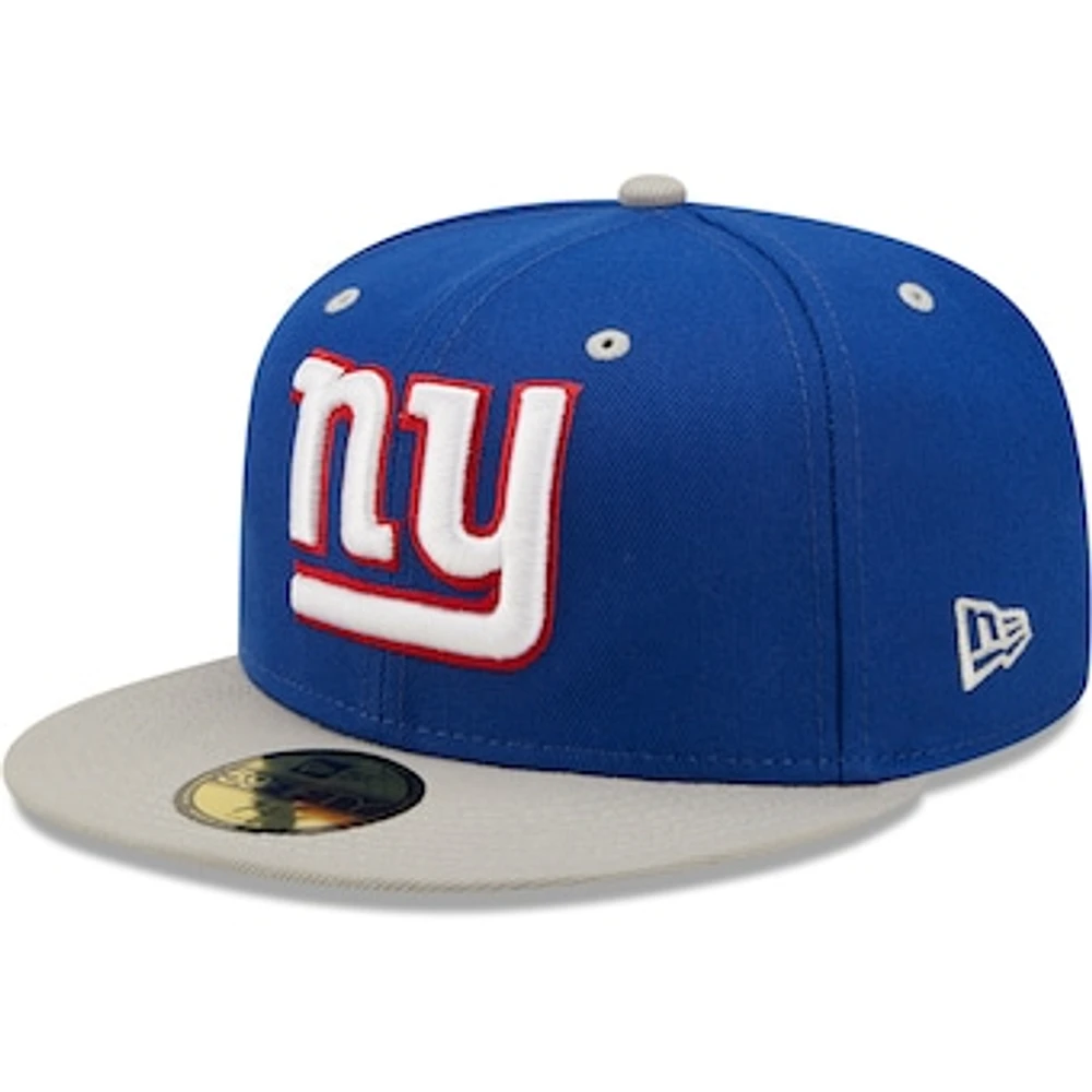 Men's New Era  Royal/Gray York Giants Flipside 2Tone 59FIFTY Fitted Hat