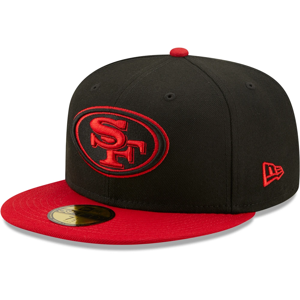 Men's New Era  Black/ San Francisco 49ers Flipside 2Tone 59FIFTY Fitted Hat