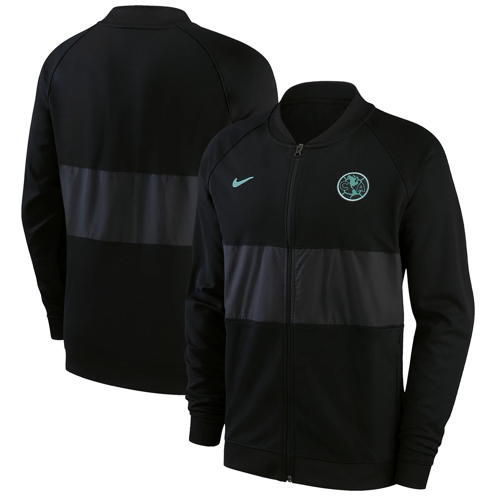 Men's Nike Black Club America I96 Anthem Raglan Full-Zip Jacket