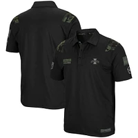 Men's Colosseum Black Iowa State Cyclones OHT Military Appreciation Sierra Team Polo