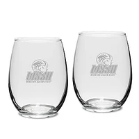 Winston-Salem State Rams 2-Piece 15oz. Stemless Wine Glass Set