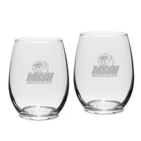 Winston-Salem State Rams 2-Piece 15oz. Stemless Wine Glass Set