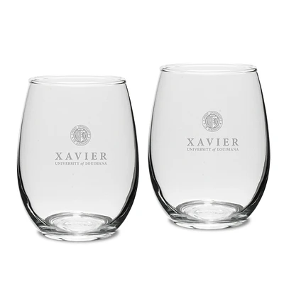 XULA Gold 2-Piece 15oz. Stemless Wine Glass Set