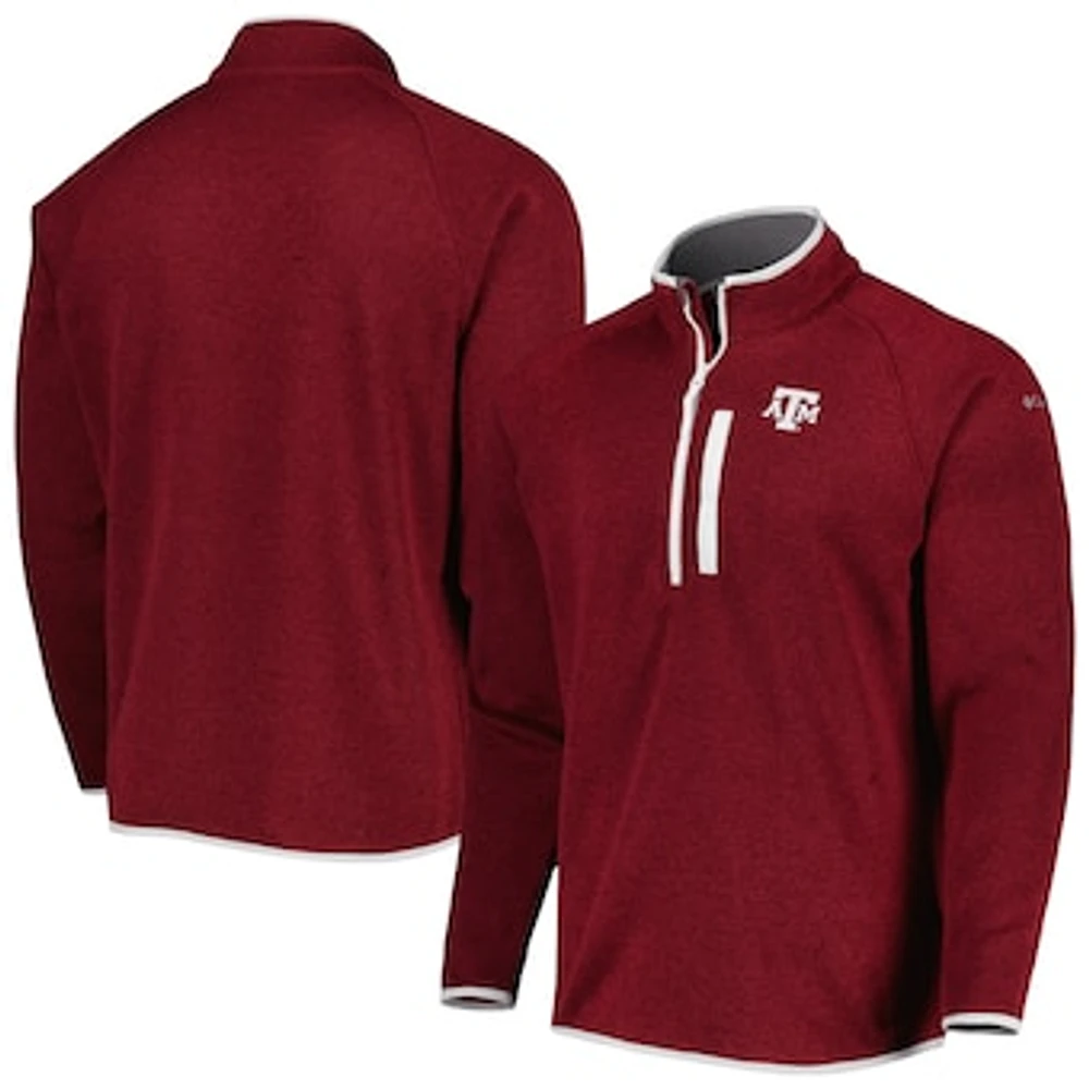 Men's Columbia Maroon Texas A&M Aggies Canyon Point Raglan Half-Zip Top