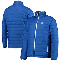 Men's Columbia Royal Kentucky Wildcats Powder Lite Omni-Heat Reflective Full-Zip Jacket