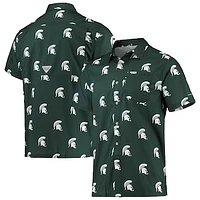 Men's Columbia Green Michigan State Spartans Super Slack Tide Omni-Shade Button-Up Shirt