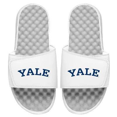 Men's ISlide White Yale Bulldogs Primary Logo Slide Sandals