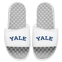 Men's ISlide White Yale Bulldogs Primary Logo Slide Sandals