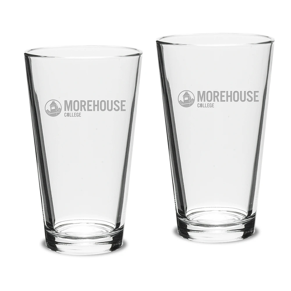 Morehouse Maroon Tigers 2-Piece 16oz. Classic Pub Glass Set