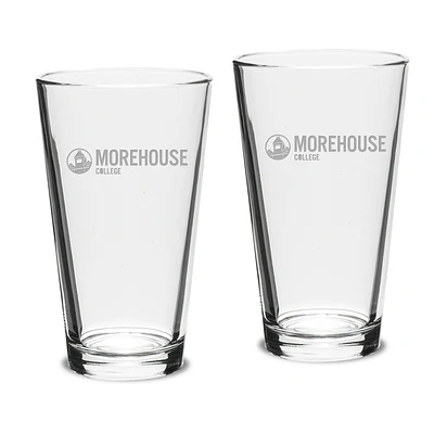 Morehouse Maroon Tigers 2-Piece 16oz. Classic Pub Glass Set