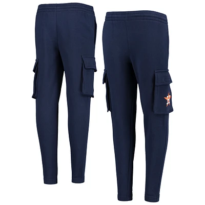 Youth Navy Houston Astros Players Anthem Fleece Cargo Pants