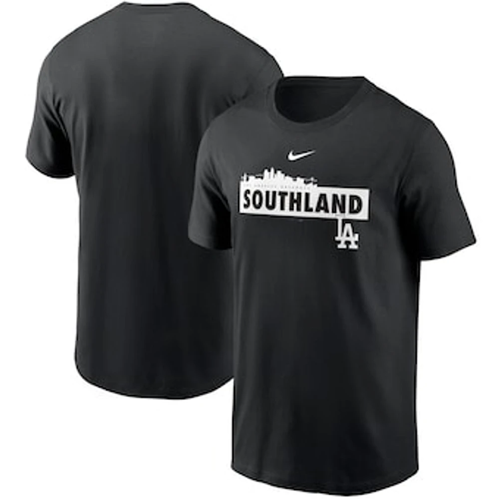 Men's Nike Black Los Angeles Dodgers Local Nickname Skyline T-Shirt