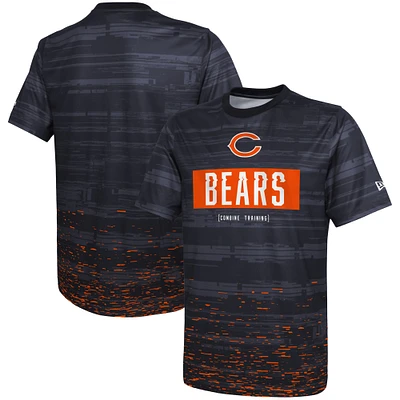 Men's New Era Navy Chicago Bears Combine Authentic Sweep T-Shirt