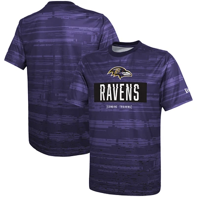 Men's New Era Purple Baltimore Ravens Combine Authentic Sweep T-Shirt