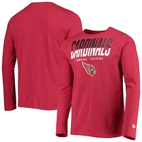 Men's New Era Cardinal Arizona Cardinals Combine Authentic Split Line Long Sleeve T-Shirt