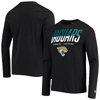 Men's New Era Black Jacksonville Jaguars Combine Authentic Split Line Long Sleeve T-Shirt